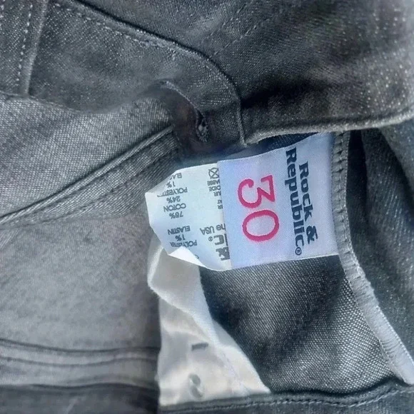 Rock & Republic Womens Grey Jeans Size 30 - Picture 13 of 13
